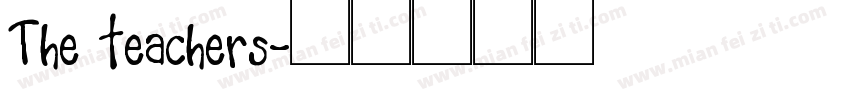 The teachers字体转换